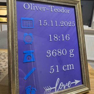Baby Birth Announcement Frame