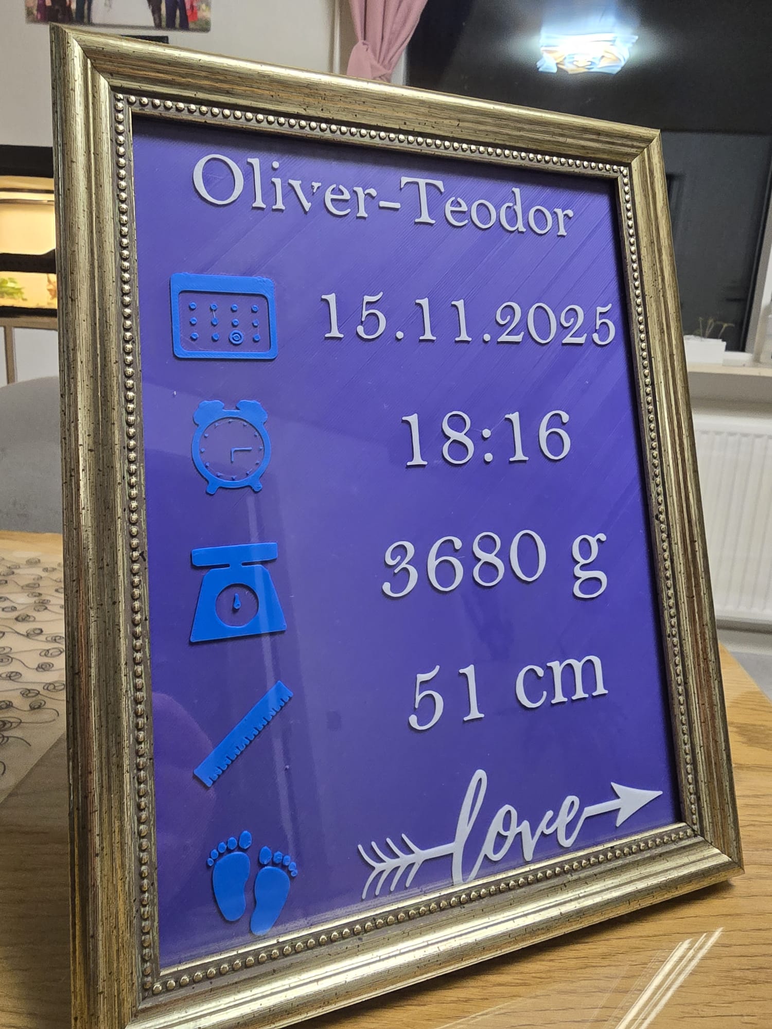 Baby Birth Announcement Frame
