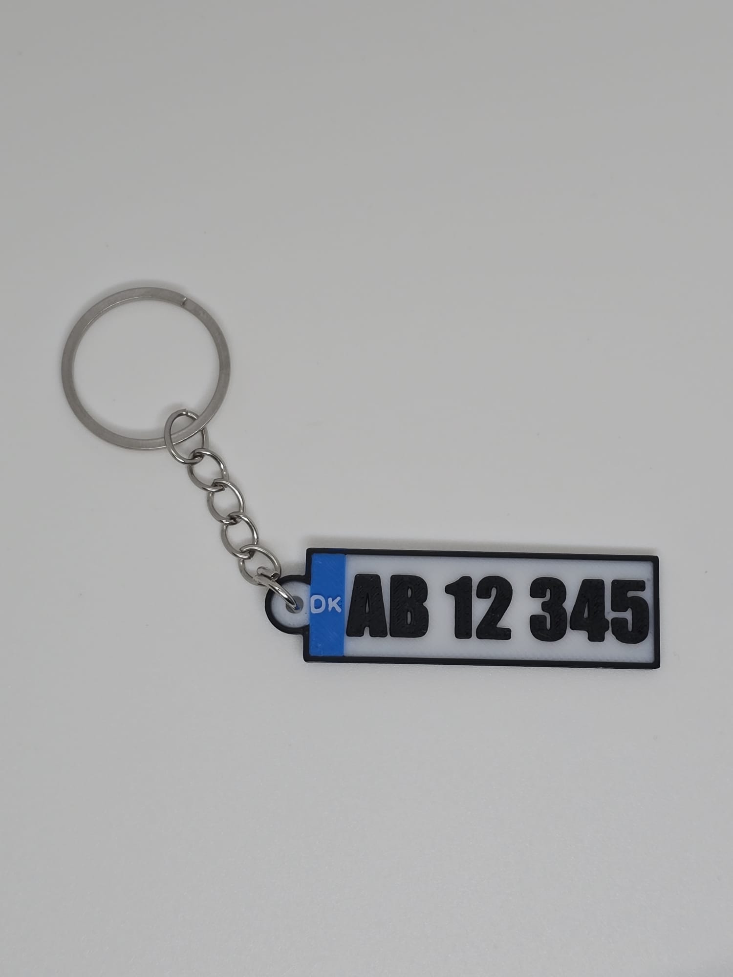 Custom License Plate Keychain – Personalized Mini Euro Plate Keyring - Image 2