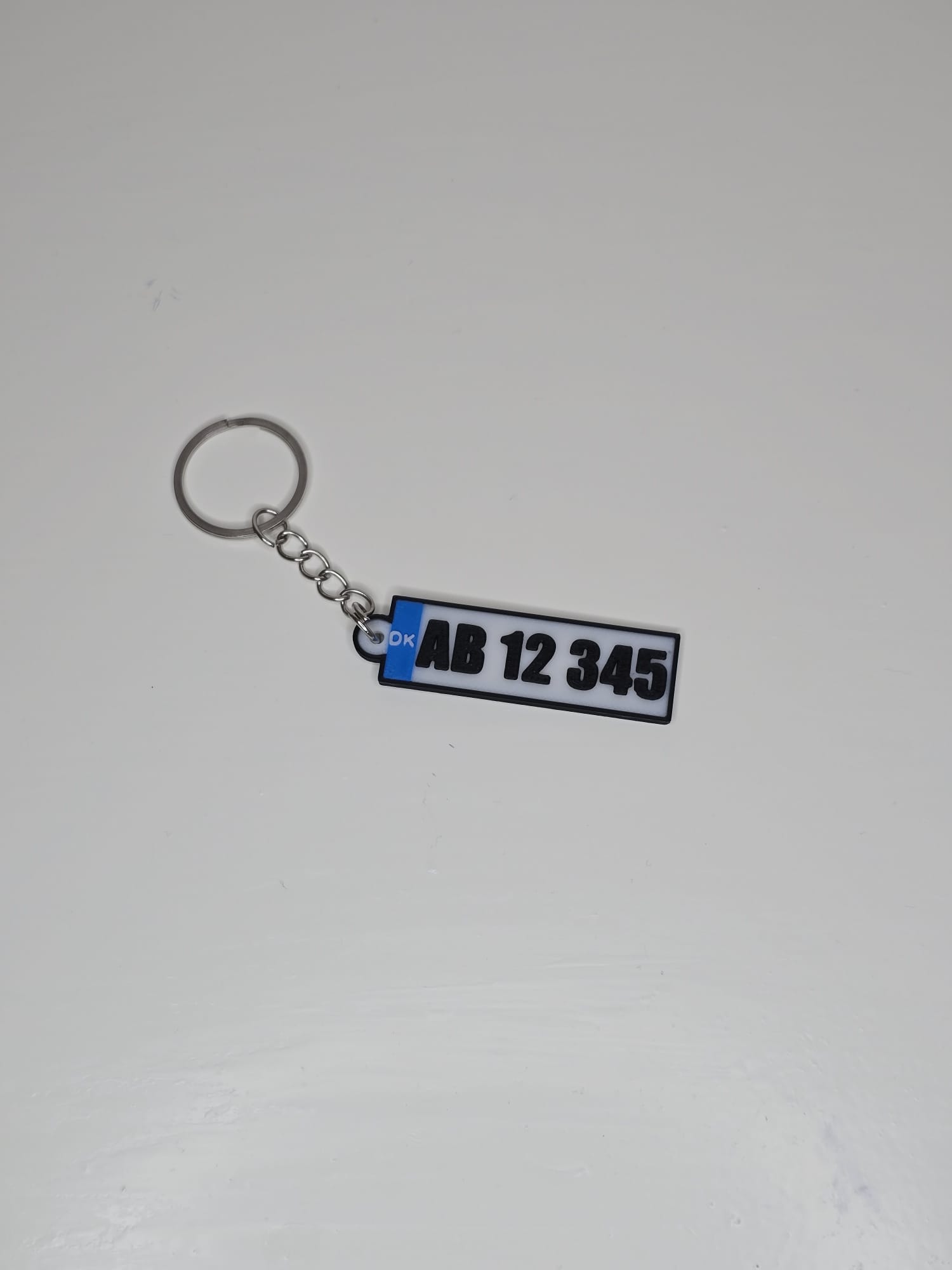 Custom License Plate Keychain – Personalized Mini Euro Plate Keyring - Image 3