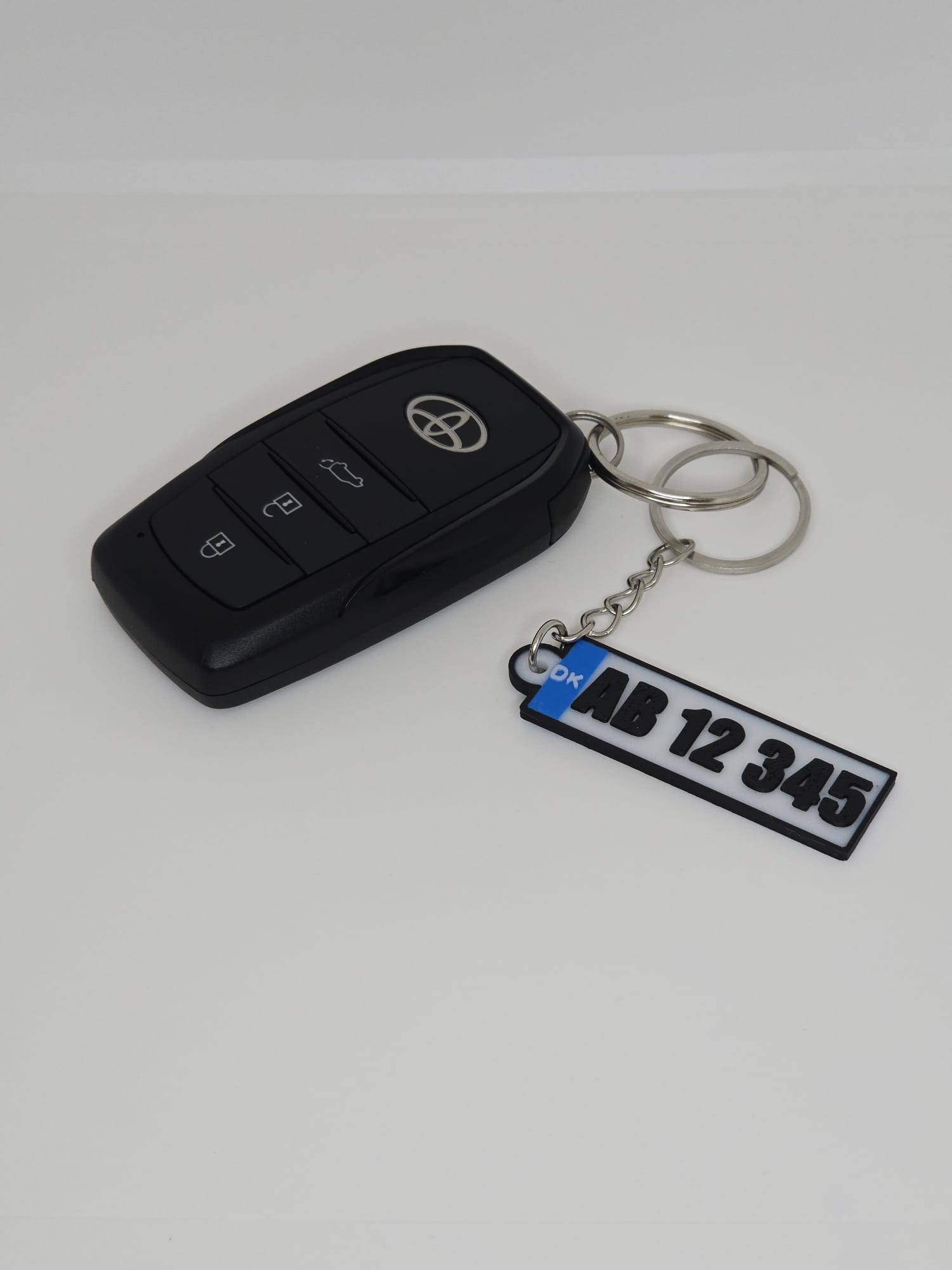 Custom License Plate Keychain – Personalized Mini Euro Plate Keyring - Image 4